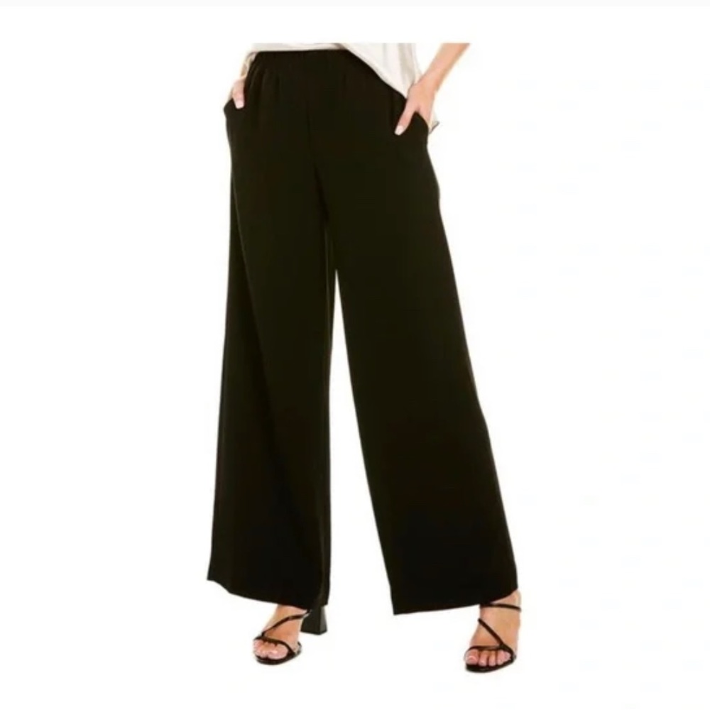 VINCE CAMUTO wide leg trousers pull on black